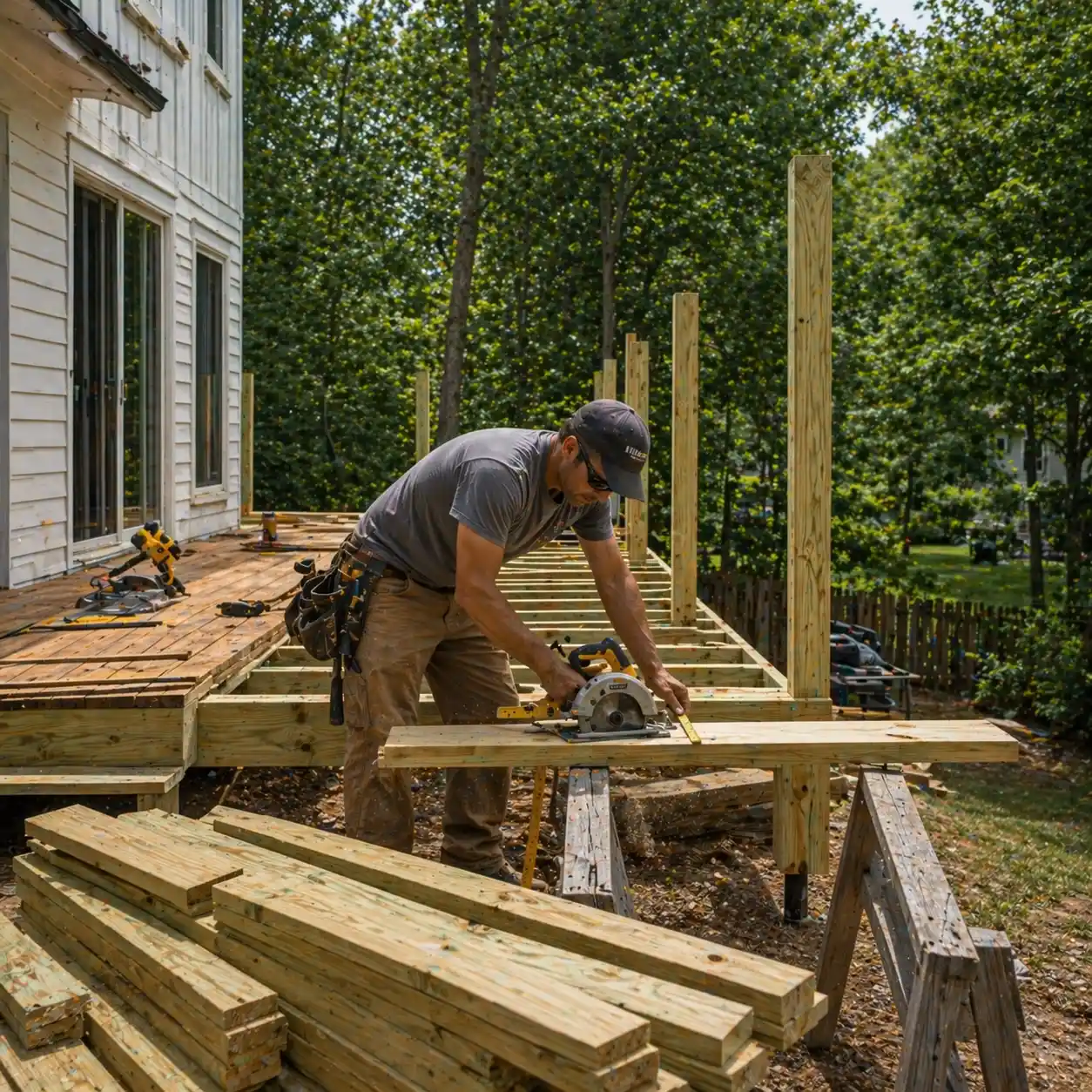 Custom deck building in Fredericksburg Virginia