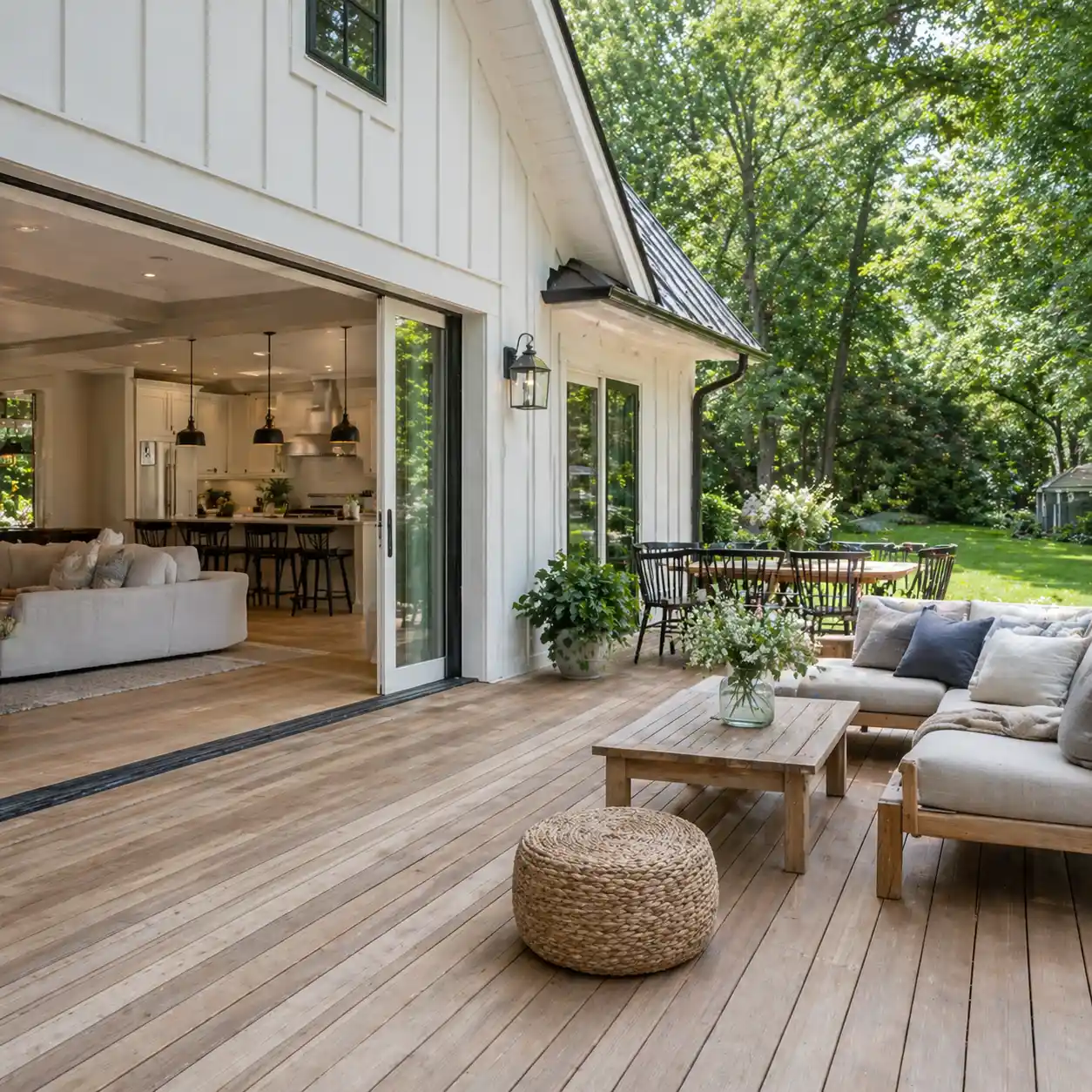 Deck construction on sloped lot in Crozet VA