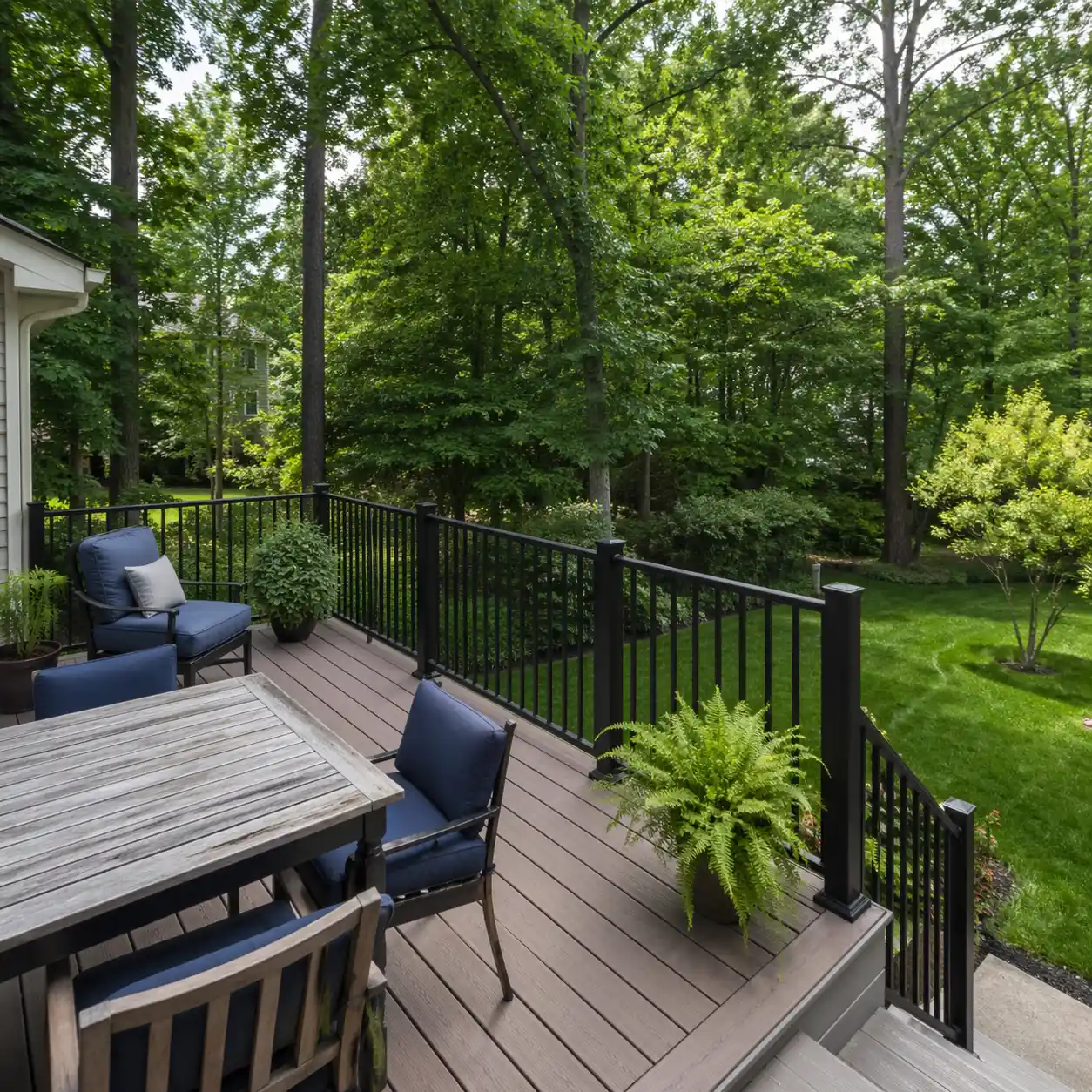 Deck framing and construction detail Charlottesville
