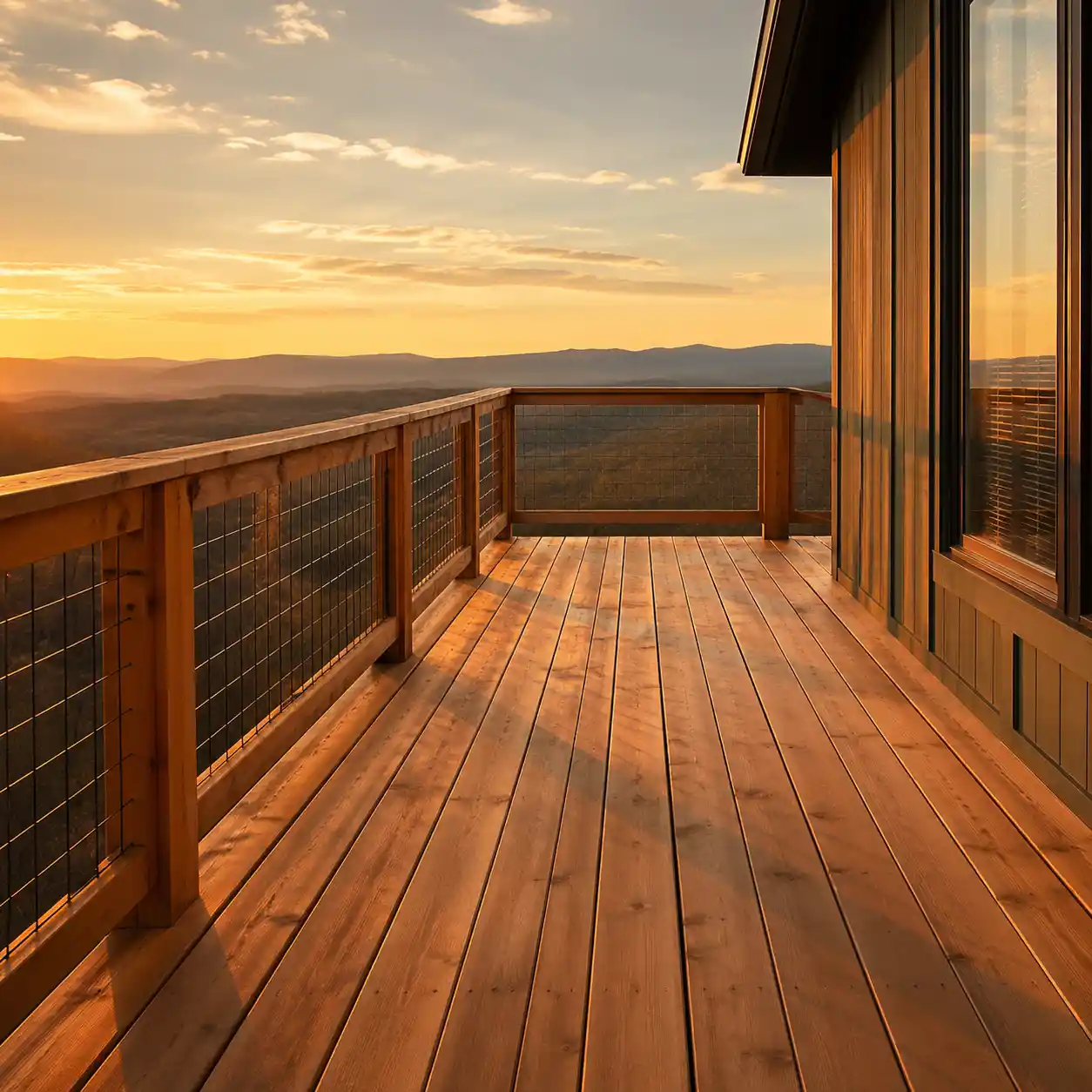 Cedar deck staining and sealing maintenance Virginia