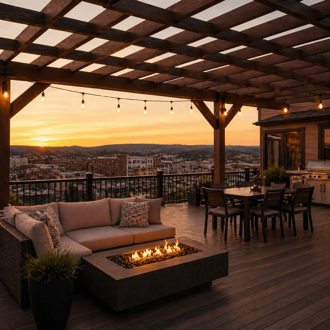 Custom pergola built by Charlottesville Deck Builders