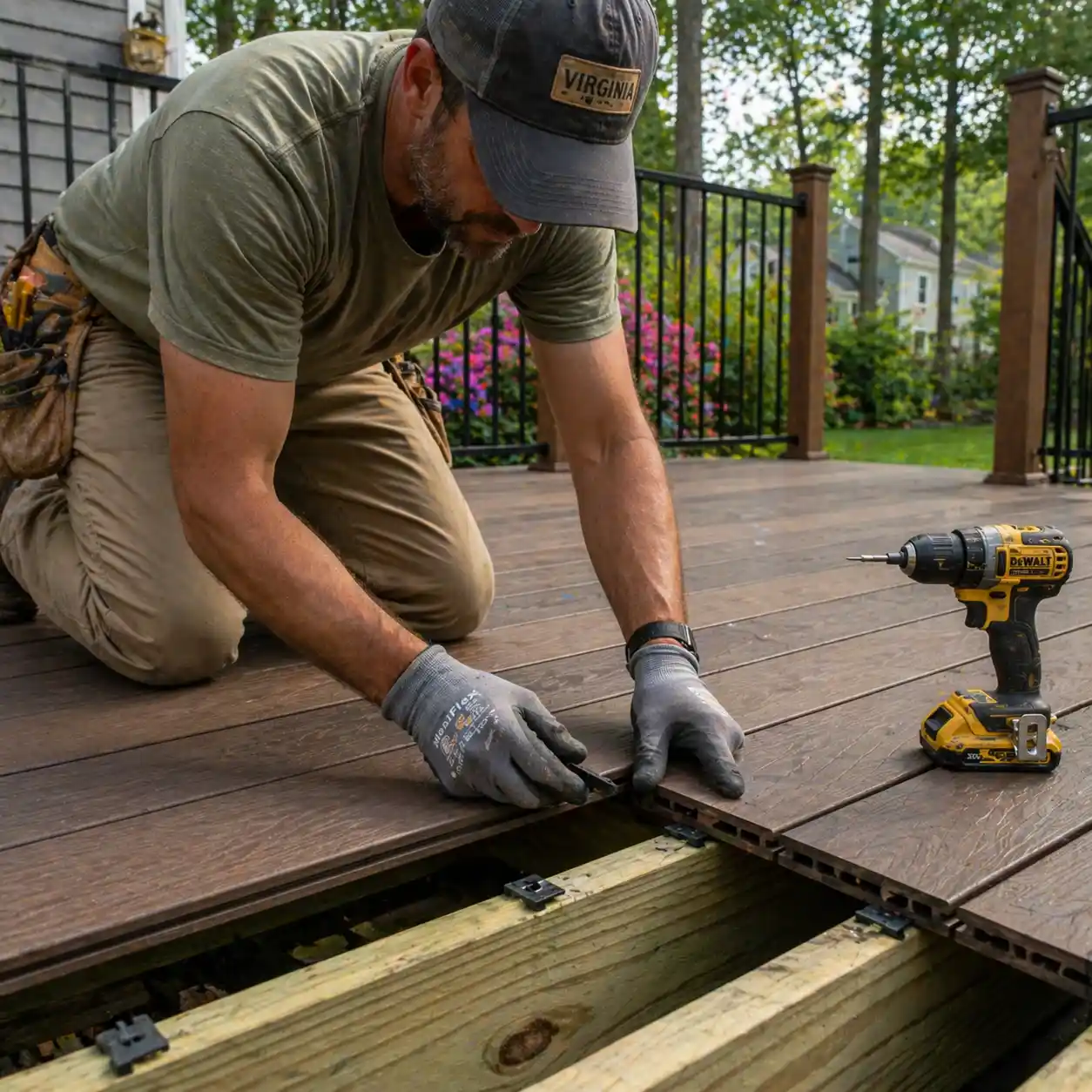 PVC deck installation
