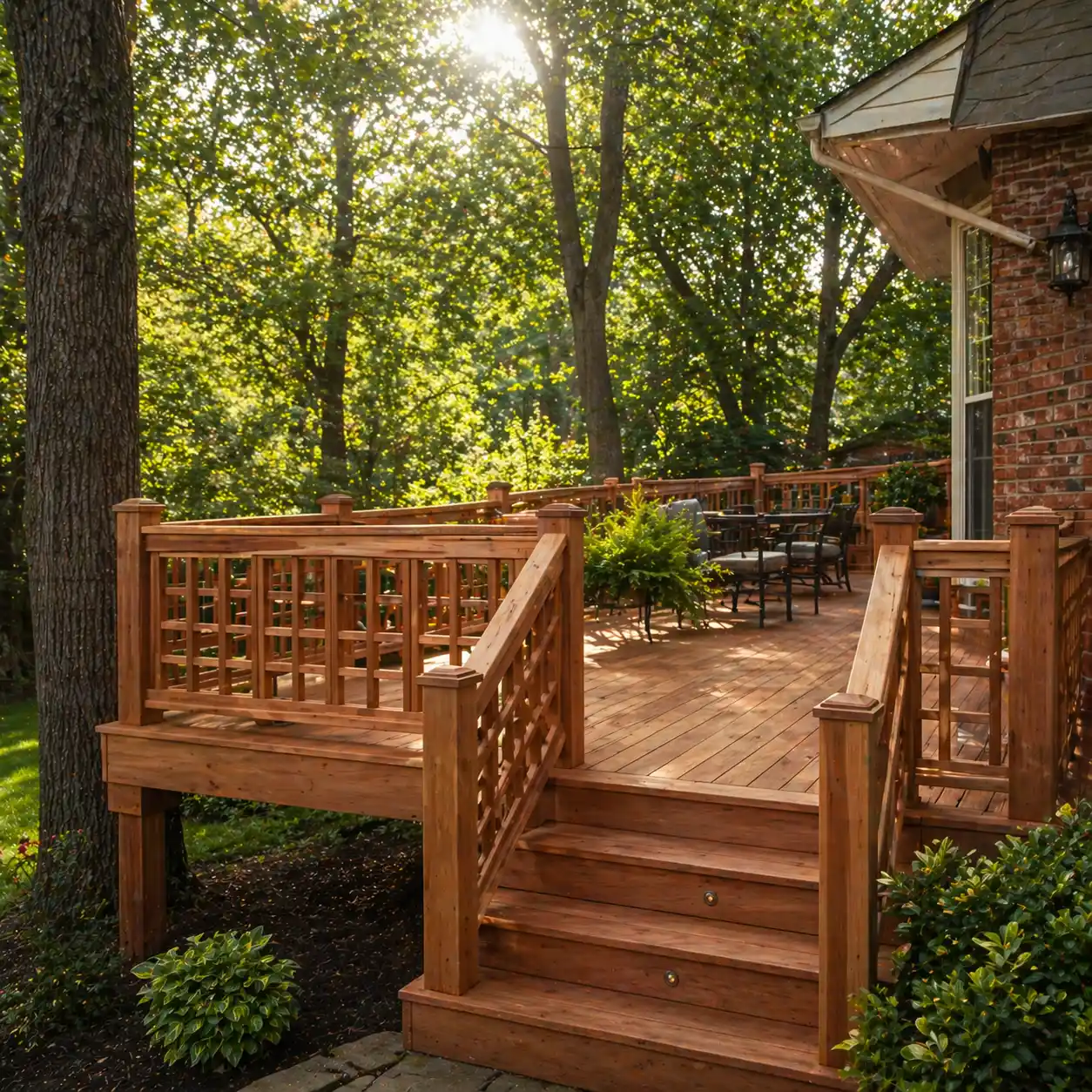 Deck building on historic property in Staunton VA