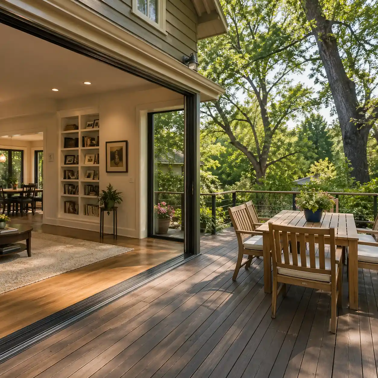 Deck on older home in Richmond Virginia neighborhood