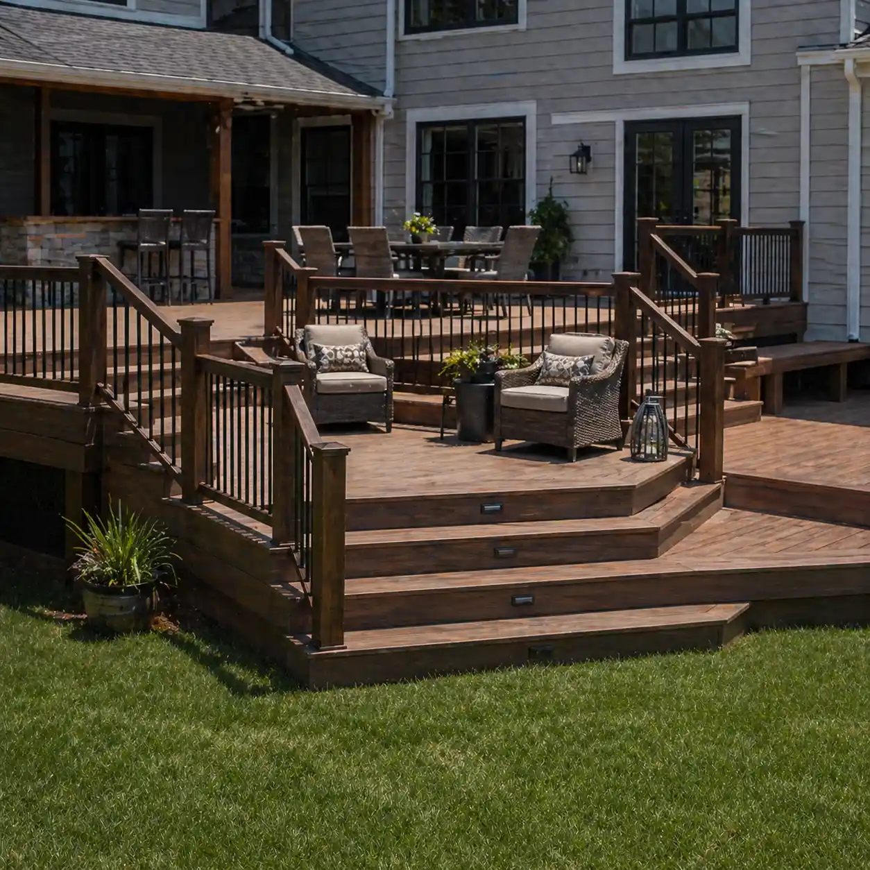 Multi-level deck design and construction Charlottesville Virginia