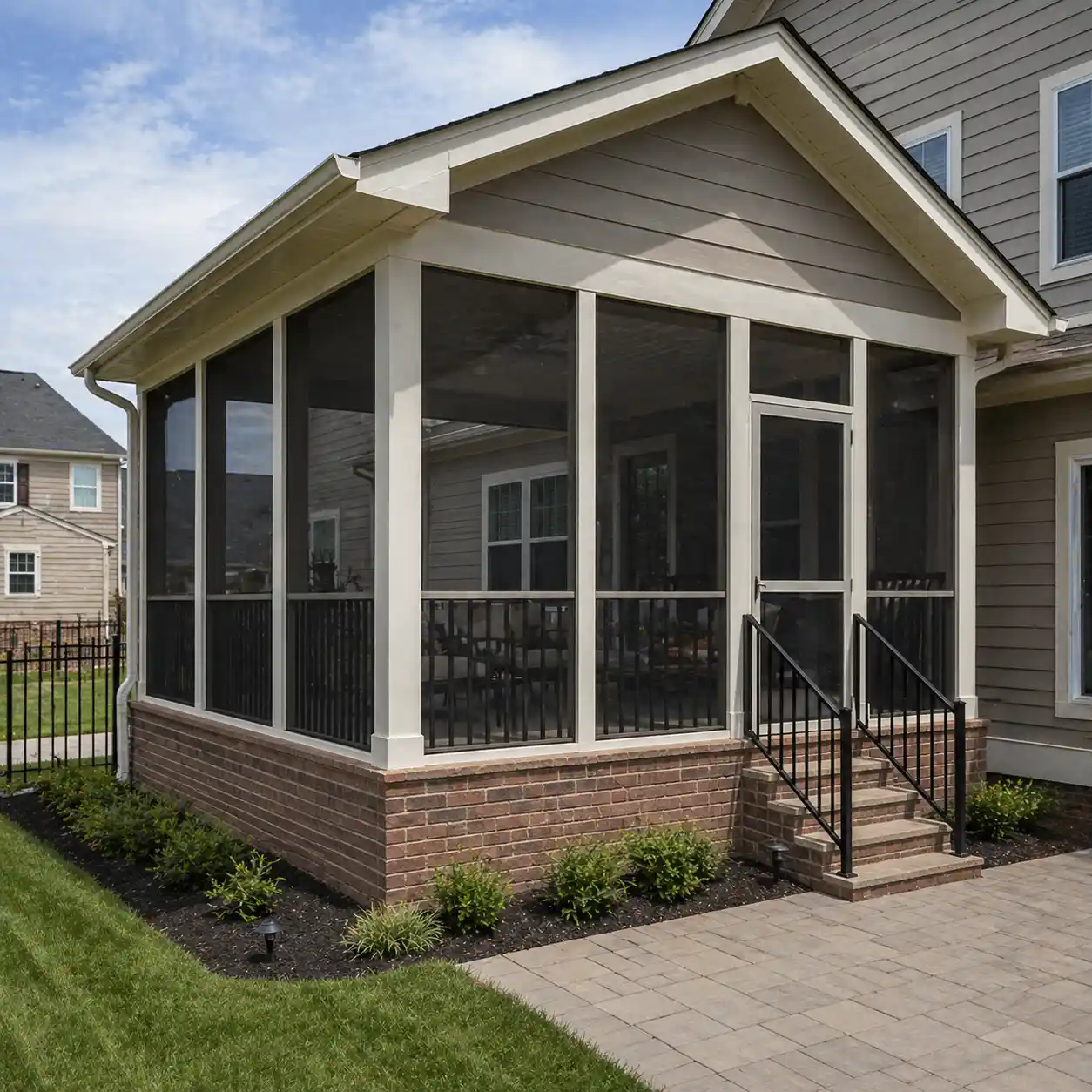 Screened porch addition to existing deck Charlottesville VA