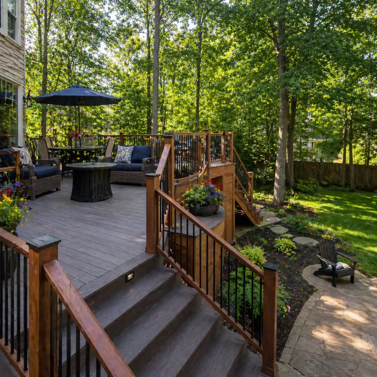Repaired deck in Charlottesville