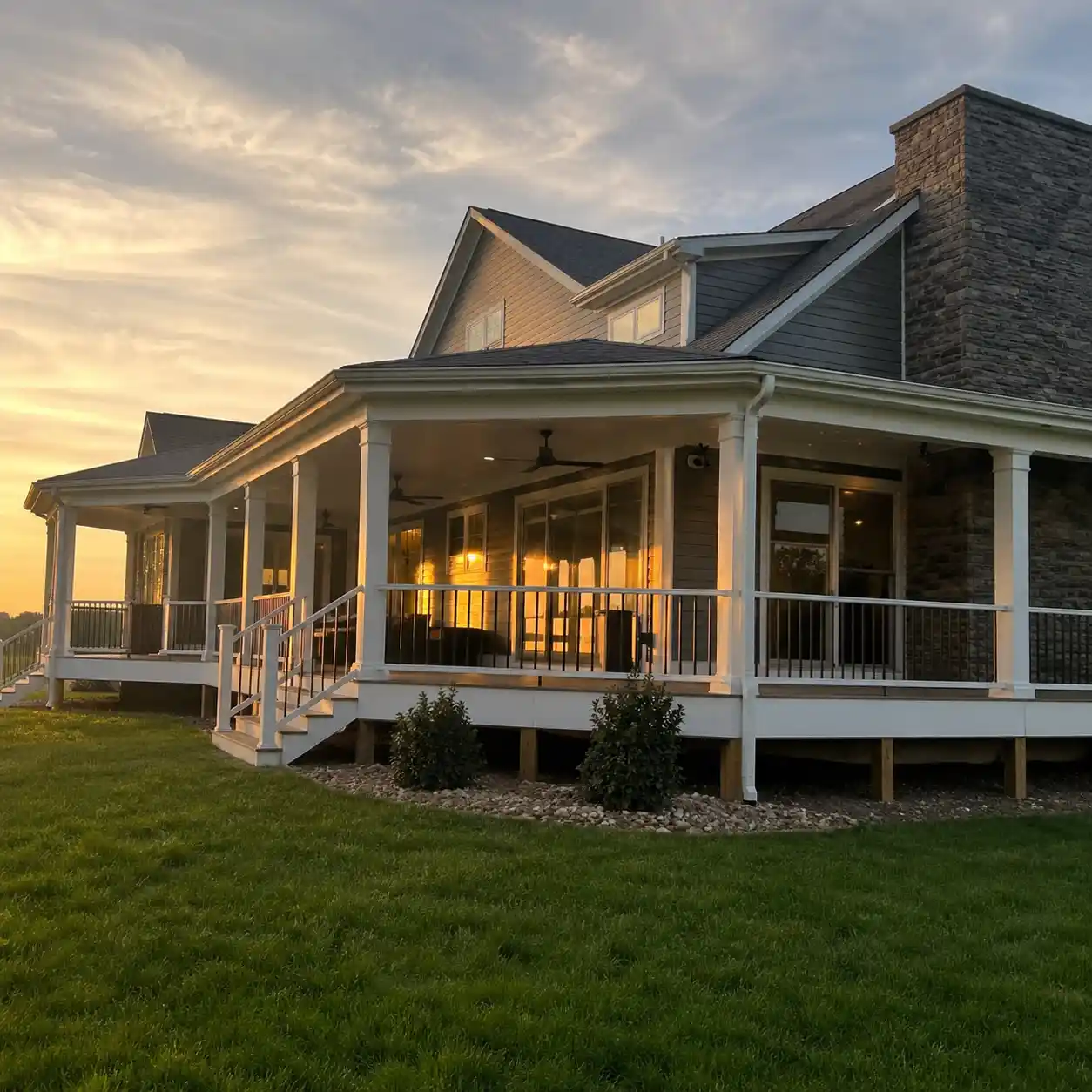 Wraparound deck construction Virginia