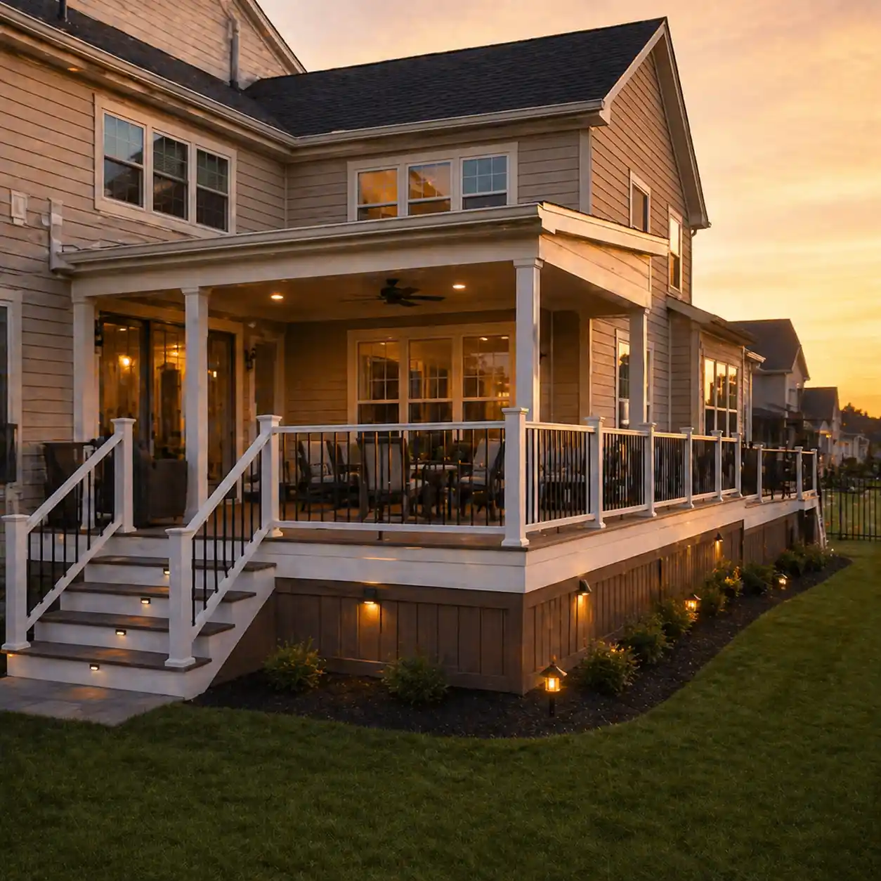 Wraparound deck design and construction Charlottesville Virginia
